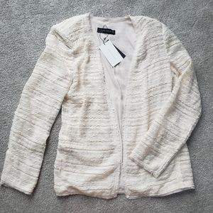 ZARA, large, pearl white jacket